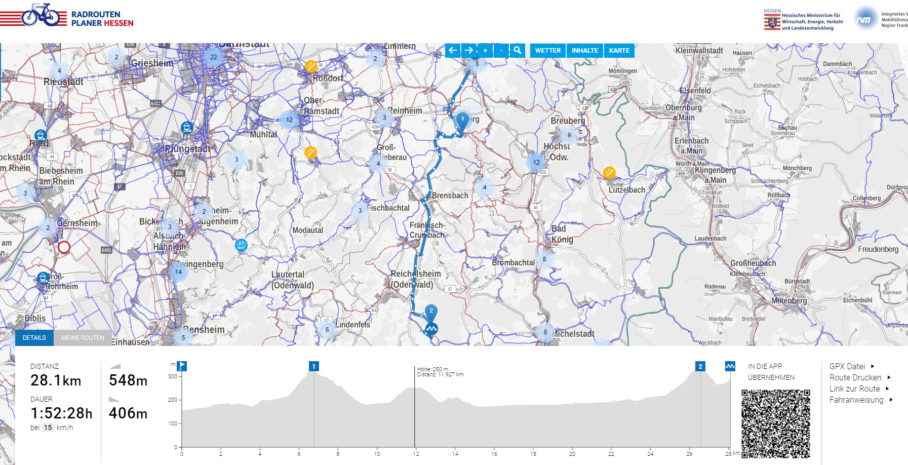 Etappe Groß-Umstadt - Reichelsheim-Rohrbach Etappe Groß-Umstadt - Reichelsheim-Rohrbach